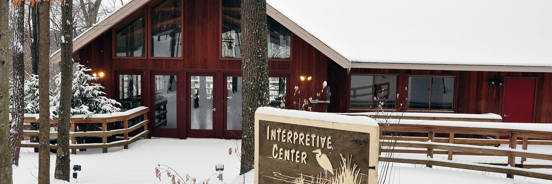 Interpretive Center exterior in winter